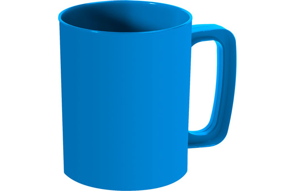 Gobelet melamin 40cl - bleu, vert et fuchsia 3pcs